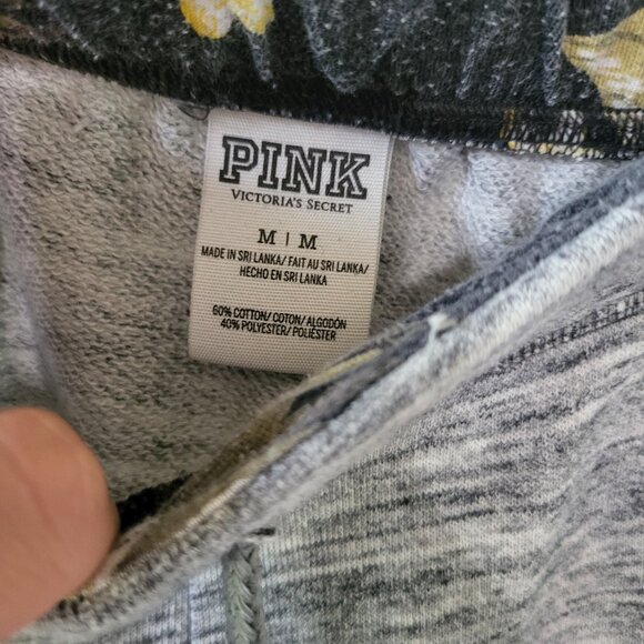 Victoria Secret PINK Oversized Lounge Pants Sweatpants Wide Leg Gray Medium - Picture 6 of 7